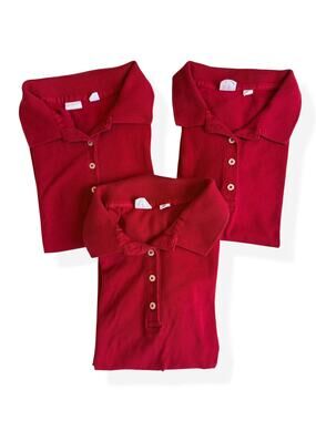 Gap Kids Girls Red School Uniform Polo Shirt Bundle Size Medium 8-9 Lot of 3